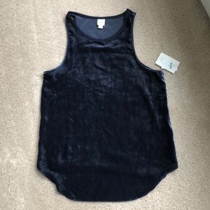 Beautiful blue velvet tank